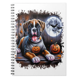 Boxer Dog Halloween Notebook