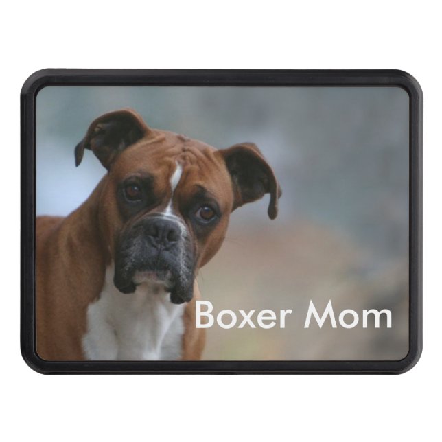 Boxer dog Hitch Cover, Personalize It! Trailer Hitch Cover (Front)