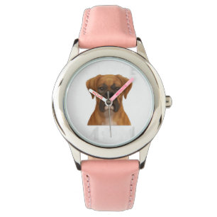 Boxer Dog I Love Mom Family Puppy Lover Gift Watch