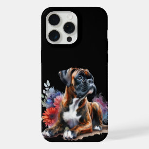 Boxer Dog in Bloom Boxer & Blossoms iPhone 15 Pro Max Case