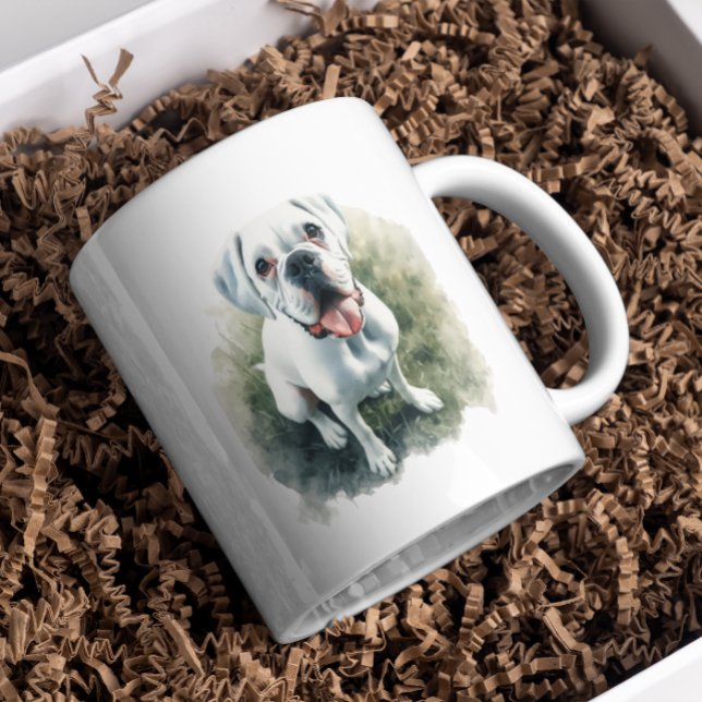 Boxer Dog in Watercolor Coffee Mug (Creator Uploaded)