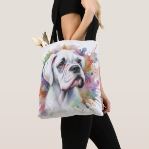 Boxer Dog Joy🐾Ink-Spattered  🐾Whimsical Boxer ❤ Tote Bag