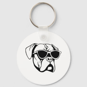Boxer Dog Keychain
