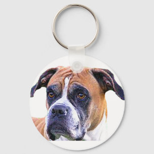Boxer dog keychain
