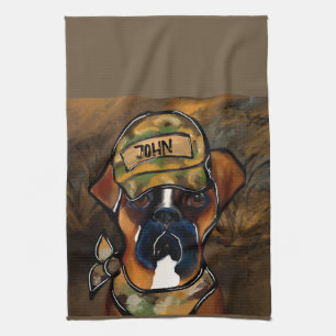 Boxer Dog Kitchen Towel