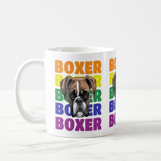 Boxer dog lover gift Coffee mug Tea cup (Left)