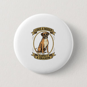 Boxer Dog Lover Shirt Vintage Engraving Funny Pet  2 Inch Round Button