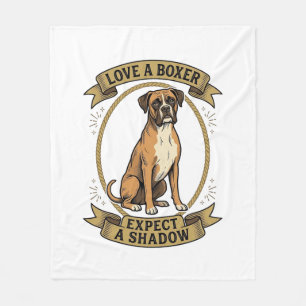Boxer Dog Lover Shirt Vintage Engraving Funny Pet  Fleece Blanket