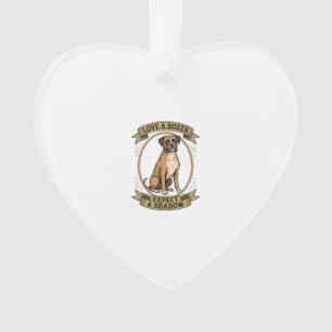 Boxer Dog Lover Shirt Vintage Engraving Funny Pet Ornament