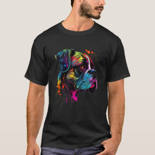 Boxer Dog Lovers Pop Art Cute Boxer Dog T-Shirt