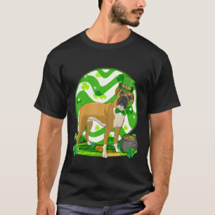 Boxer Dog Lucky Leprechaun Dog St Patricks Day T-Shirt