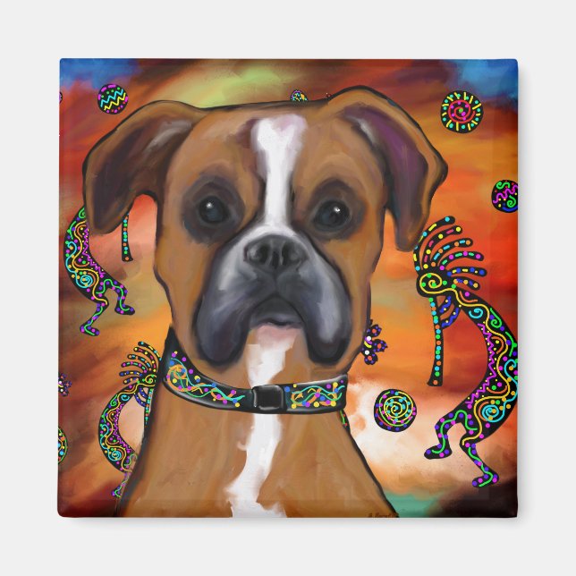 BOXER DOG MAGNET (Front)