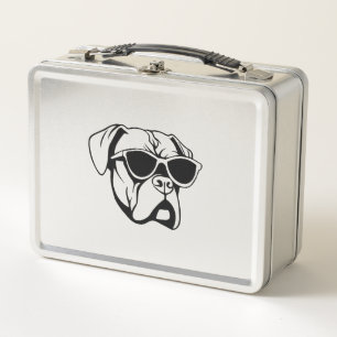 Boxer Dog Metal Lunch Box
