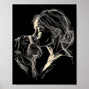Boxer dog mom cute boxer dog lover mother's day  poster
