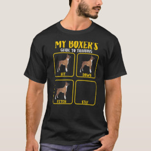 boxer dog mom dad training guide for boxer dogs T-Shirt