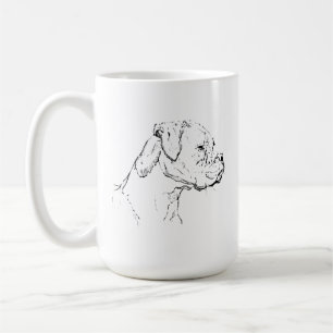 Boxer Dog Mug – Hand Drawn Ink Dog Coffee Mug