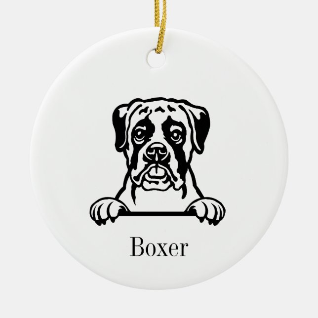 Boxer dog ornament (Front)