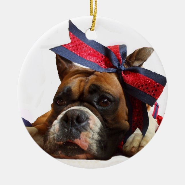 Boxer dog ornament (Front)