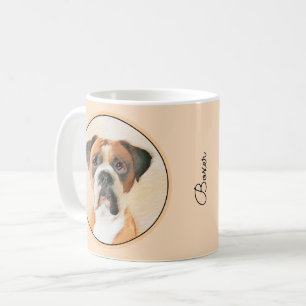 Boxer Dog Painting Uncropped Original Animal Art Coffee Mug
