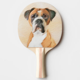 Boxer Dog Painting Uncropped Original Animal Art Ping Pong Paddle