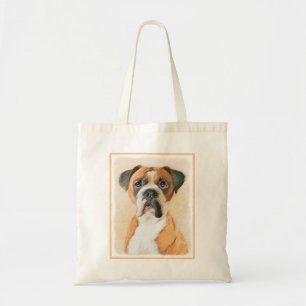 Boxer Dog Painting Uncropped Original Animal Art Tote Bag