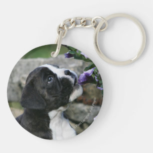 Boxer Dog Panting Keychain