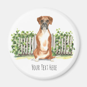 Boxer Dog Personalised Magnet