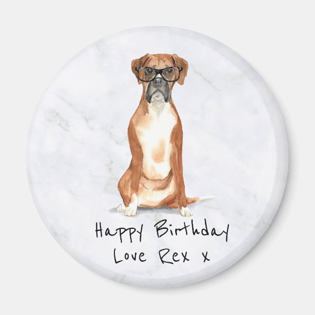 Boxer Dog Personalized Magnet (Front)