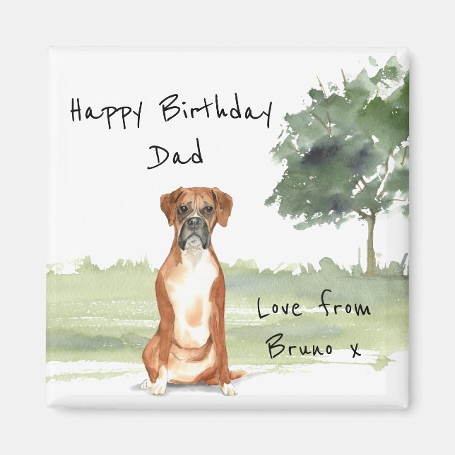 Boxer Dog Personalized Magnet (Front)