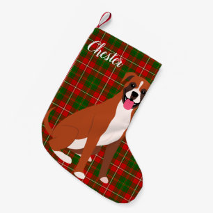 Boxer Dog Personalized Small Christmas Stocking