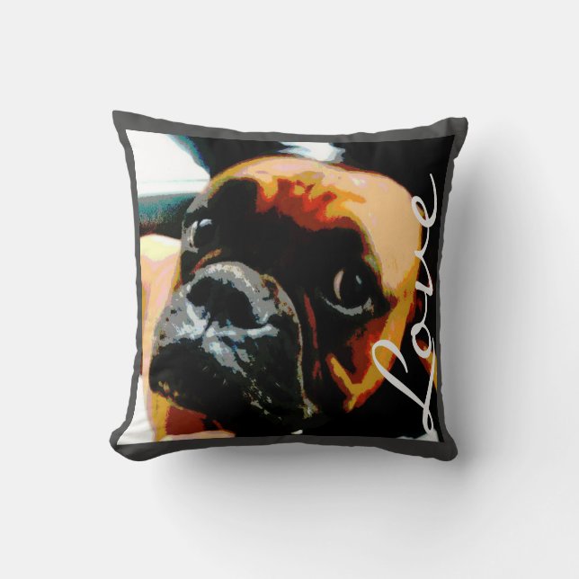 Boxer Dog Pillow (Front)