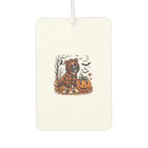 Boxer Dog Plaid Hoodie Halloween Pumpkin Bats_1 Air Freshener