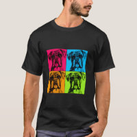 Boxer Dog Pop Art Design Illustration Colourful T 
