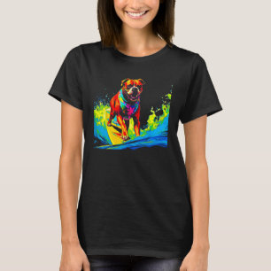 Boxer Dog Pop Surf T-Shirt