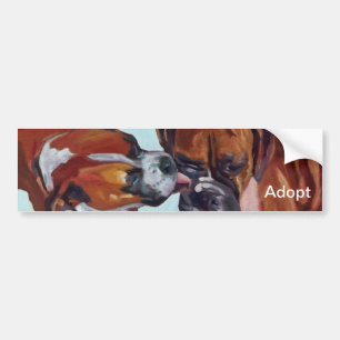Boxer Dog Portrait Bumper Sticker