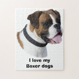 Boxer dog portrait photo jigsaw puzzle