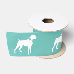 Boxer Dog Puppy Satin Ribbon
