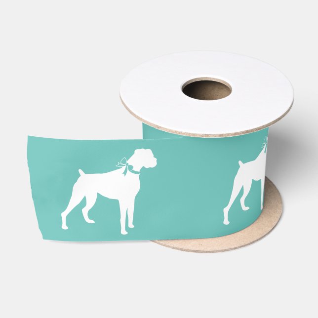 Boxer Dog Puppy Satin Ribbon (Spool)