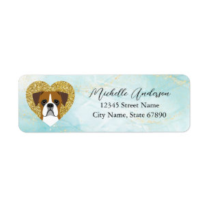 Boxer Dog Return Address Labels