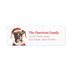 Boxer Dog Return Address Labels