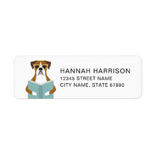 Boxer Dog Return Address Labels