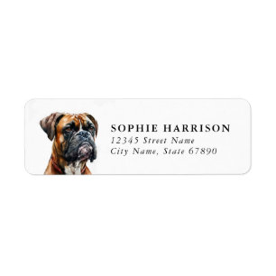 Boxer Dog Return Address Labels