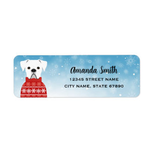 Boxer Dog Return Address Labels