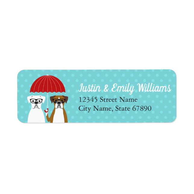 Boxer Dog Return Address Labels (Front)