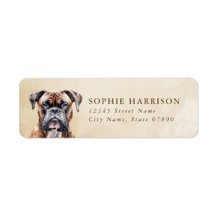Boxer Dog Return Address Labels