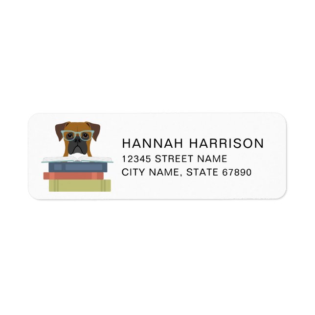 Boxer Dog Return Address Labels (Front)