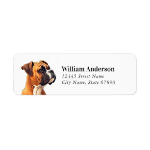 Boxer Dog Return Address Labels