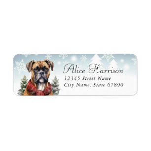 Boxer Dog Return Address Labels