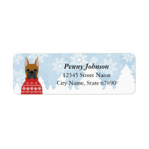 Boxer Dog Return Address Labels