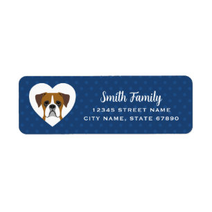 Boxer Dog Return Address Labels